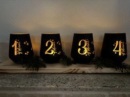 Adventkalender Gläser Set