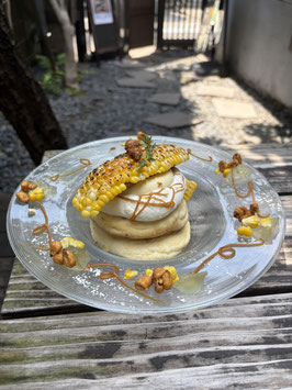 とうもろこしのパンケーキ　7月5日11：00～11：45分までにご来店可能な方