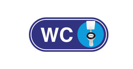WC STICKER klein