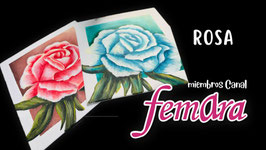ROSA, PINTURA ACRÍLICA Y STENCIL
