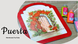 PUERTA PINTURA ACRILICO TIPO ACUARELA