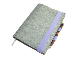 KH5 Kalenderhülle Wollfilz mit Stifthalter Hülle Einband für Din A5 Buchkalender, Notizbuch bis max. 21 x 15 x 2,5 cm, personalisierbar
