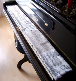 Tastenläufer Klassik für Klavier Keyboard Piano Flügel Längenwahl x Breite 15,5 cm Tastaturabdeckung Klavierabdeckung Tastatur