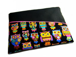 Tablet Notebook Laptop Tasche Inka Eule, zwei Reißverschlussfächer, Maßanfertigung