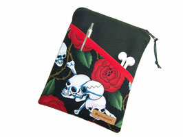 ERT31 eReader Tasche eBook Reader Tablet Hülle Skulls N'Roses, Maßanfertigung