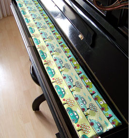 Tastenläufer Rallye für Klavier Keyboard Piano Flügel Längenwahl x Breite 15,5 cm Tastaturabdeckung Klavierabdeckung Tastatur