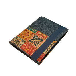 aufklappbare eReader Hülle Wollfilz / Kork Mosaik, Maßanfertigung bis max. 8,0"