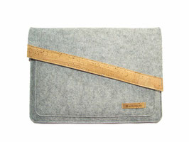 TT1 Tablethülle Tablet Tasche aus Merino Wollfilz und Kork für das iPad