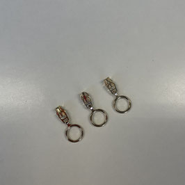 Zipper Ring klein / eisgold / 3mm