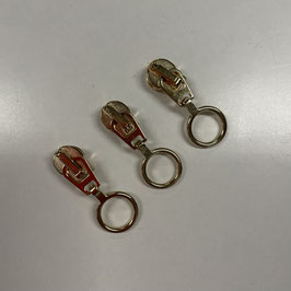 Zipper Ring / eisgold / 6mm /klein