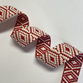 Gurtband Ethno, 4cm breit, rot