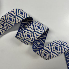 Gurtband Ethno, 4cm breit, blau