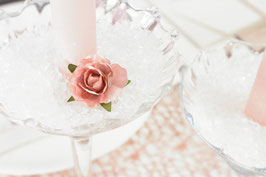 Blumen und Crushed Ice