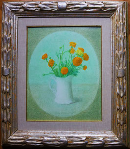 Antonio Bueno - Fiori e Zinnie in ovale