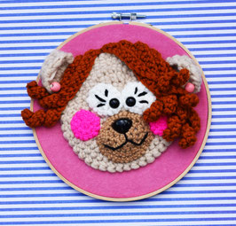Embroidery hoop with teddy 3 / Stickrahmen mit Teddy 3