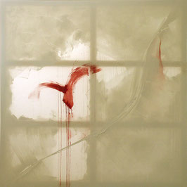 2003-"L'oiseau", Série des « Passions 2003 », acryliques sur toiles, 200 cm x 200 cm