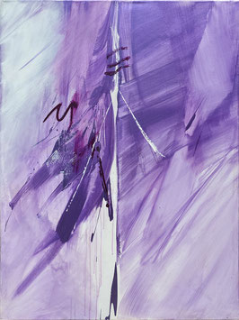 Corine Sylvia Congiu-2022- Série Violette, 100 cm x 81 cm- n° 5, acrylique sur toile