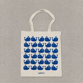 Stofftasche natur – 30 Wale