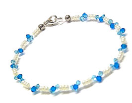 Armband filigran blau weiß - Kristalle v. Swarovski® - HEAVEN