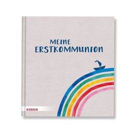 Erinnerungsalbum GROSS Meine Erstkommunion WARMGRAU Boot/Regenbogen