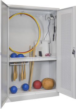 Flügeltüren-Modulschrank 120 cm Lochfeldtüren - Variante 3