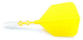 Rost T19 Integrated dart Flight, Shape , White/Yellow size L