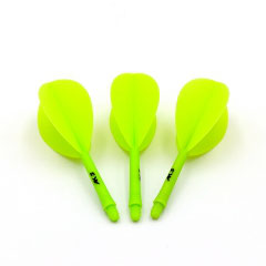 Teardrop Integrated dart Flight, Solid , Green, Size S