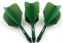 Shape Integrated dart Flight, Solid, Green, Size M