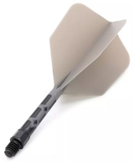 Rost T19 Integrated dart Flight, Shape , Black/Grey size M