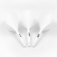 Standard shape Integrated dart Flight, white
