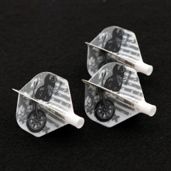 Dart Flights, Standard, White Biker