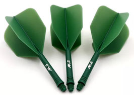 Shape Integrated dart Flight, Solid, Green, Size L