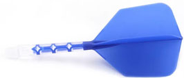 Rost T19 Integrated dart Flight, Shape , Clear/Blue size L