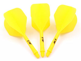 Standard Integrated dart Flight, Solid, yellow, Size S