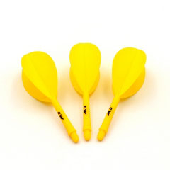 Teardrop Integrated dart Flight, Solid , Yellow, Size M