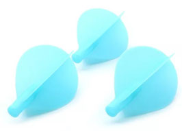 Dart Flights, teardrop, solid, blue