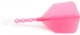 Rost T19 Integrated dart Flight, Shape , Clear/Pink size L