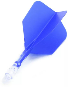 Rost T19 dart Flight, standard shape , Clear/Blue
