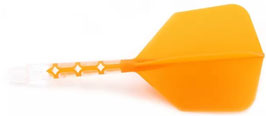 Rost T19 Integrated dart Flight, Shape , Clear/Orange size L