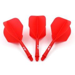 Shape Integrated dart Flight, Solid, Red, Size L