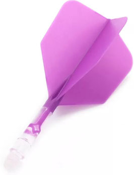 Rost T19 dart Flight, standard shape , Clear/Purple