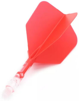Rost T19 dart Flight, standard shape , Clear/Red
