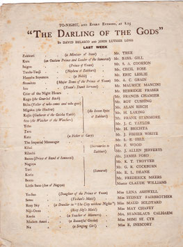 The Darling Of The Gods. Herbert Beerbohm Tree, Basil Gill, Lena Ashwell, Sydney Fairbrother, Maud Hildyard. His Majesty's, 1903-04