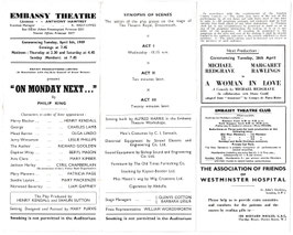 On Monday Next. Henry Kendall, Charles Lamb, Olga Lindo, Cyril Chamberlain, Beryl Mason, Mary Mackenzie. Embassy, 1949