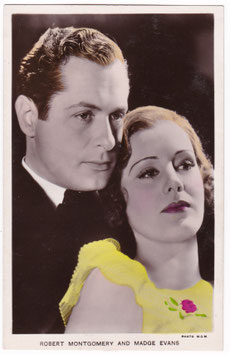 Robert Montgomery and Madge Evans. Film Partners PC 100