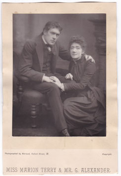 George Alexander as George Addis and Marion Terry as Helen in "Sunlight and Shadow" Barraud. 1891. Woodburytype