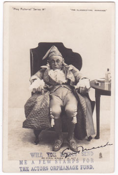 Cyril Maude "The Clandestine Marriage" Tucks 14 I. Signed postcard