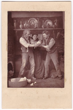 Edward Smith Willard, Annie Hughes and E W Garden in "The Middleman" Barraud. 1890. Woodburytype