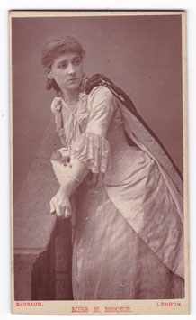 Mary Moore as Ada Ingot "David Garrick" Criterion Theatre, 1886. Barraud, London. Taunus ad. CDV
