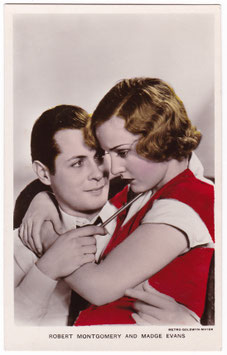Robert Montgomery and Madge Evans. Film Partners PC 51
